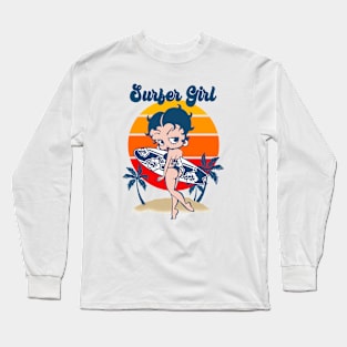 BETTY BOOP - Surfer girl Long Sleeve T-Shirt